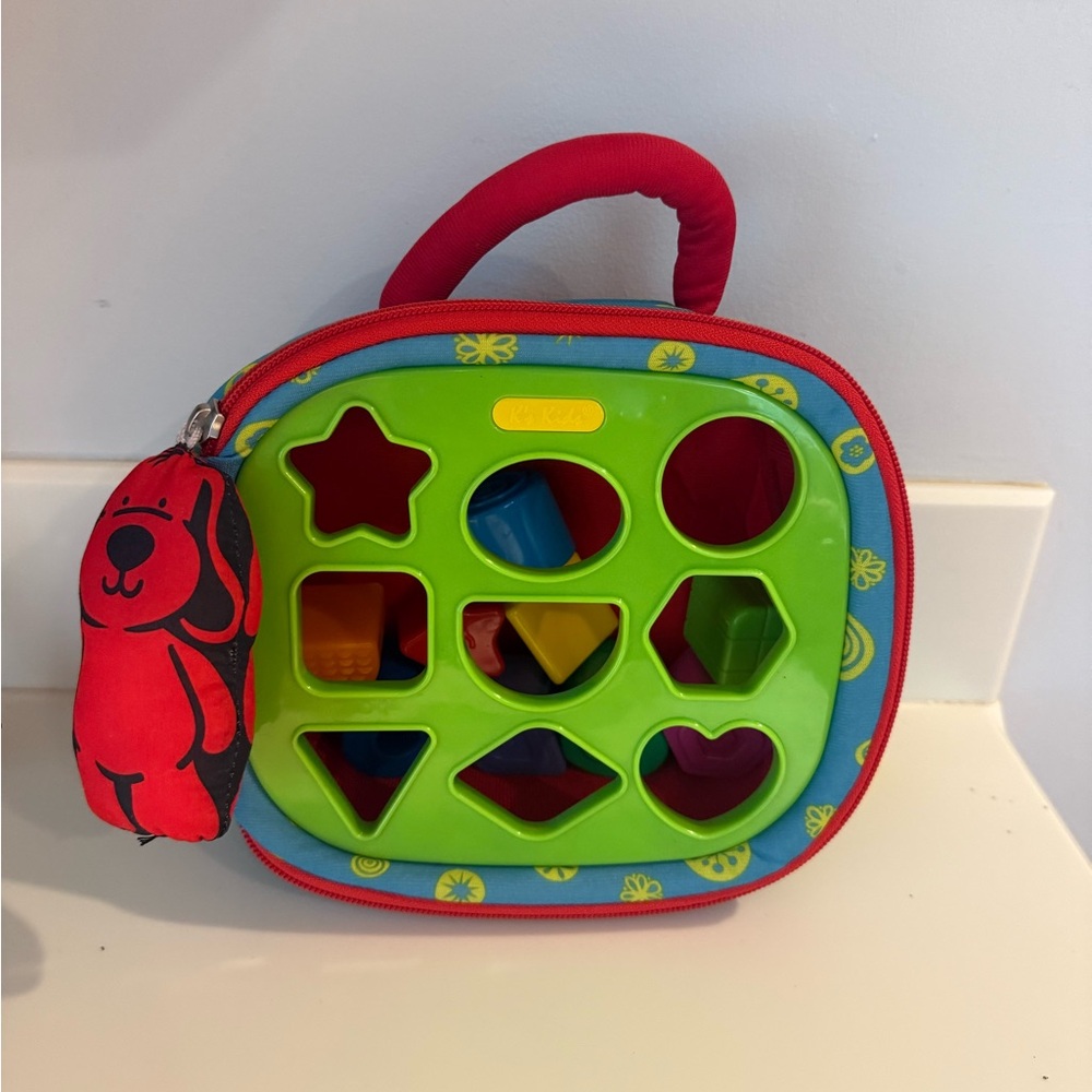 Melissa & Doug’s K’s Kids Take-Along Shape Sorter Baby Toy 2-Sided - Like New